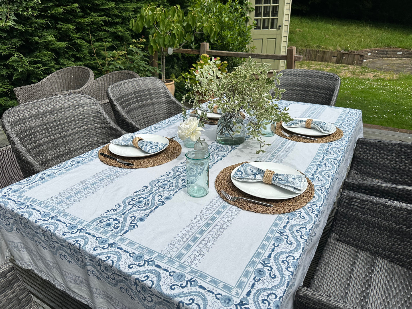 Blue Mandoli Tablecloth