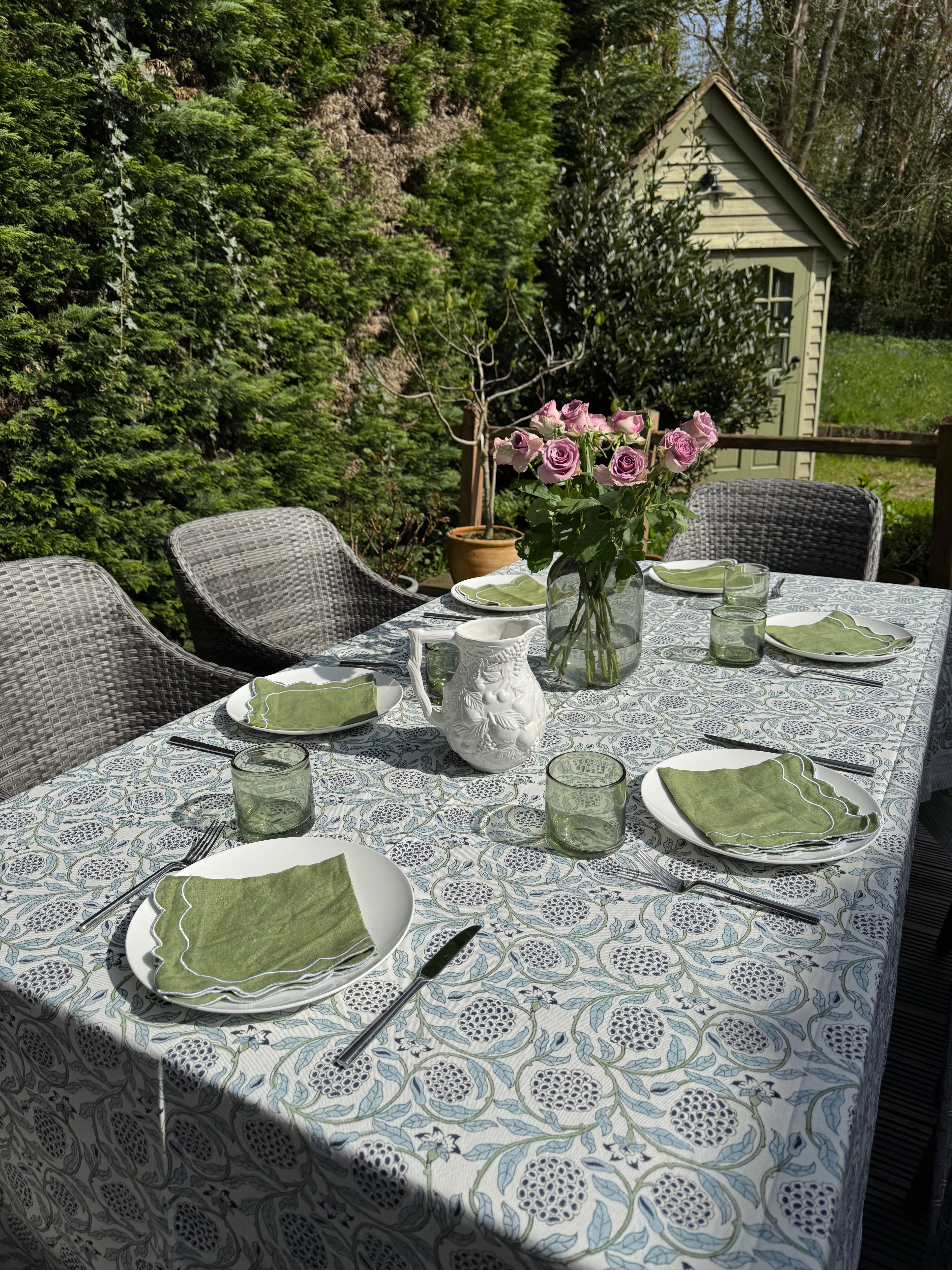 Jaipur Blue Jaal Tablecloth
