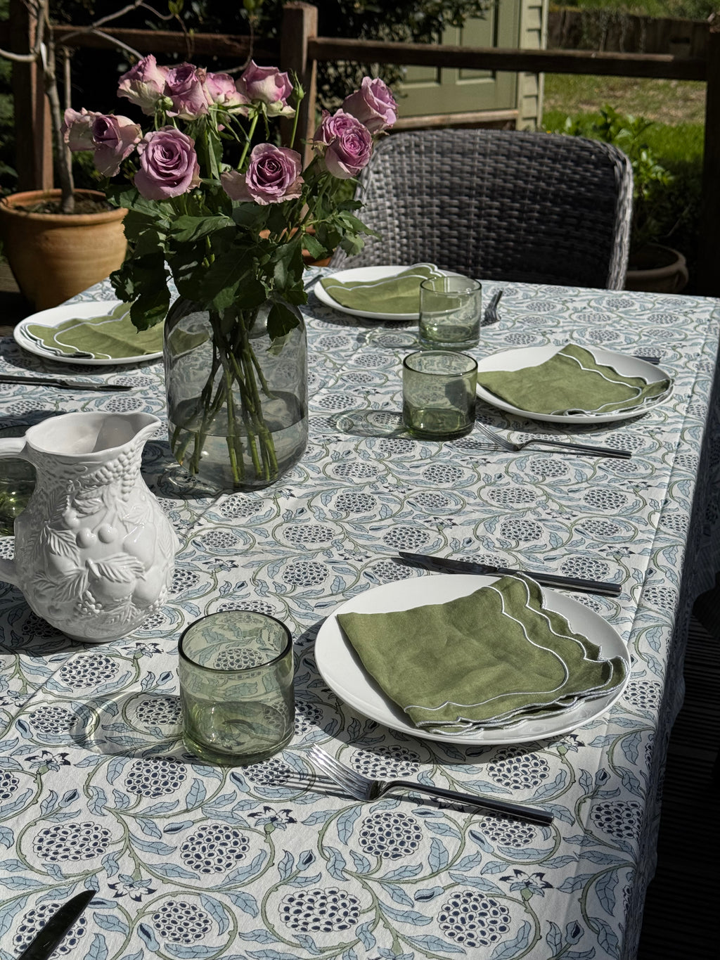 Jaipur Blue Jaal Tablecloth