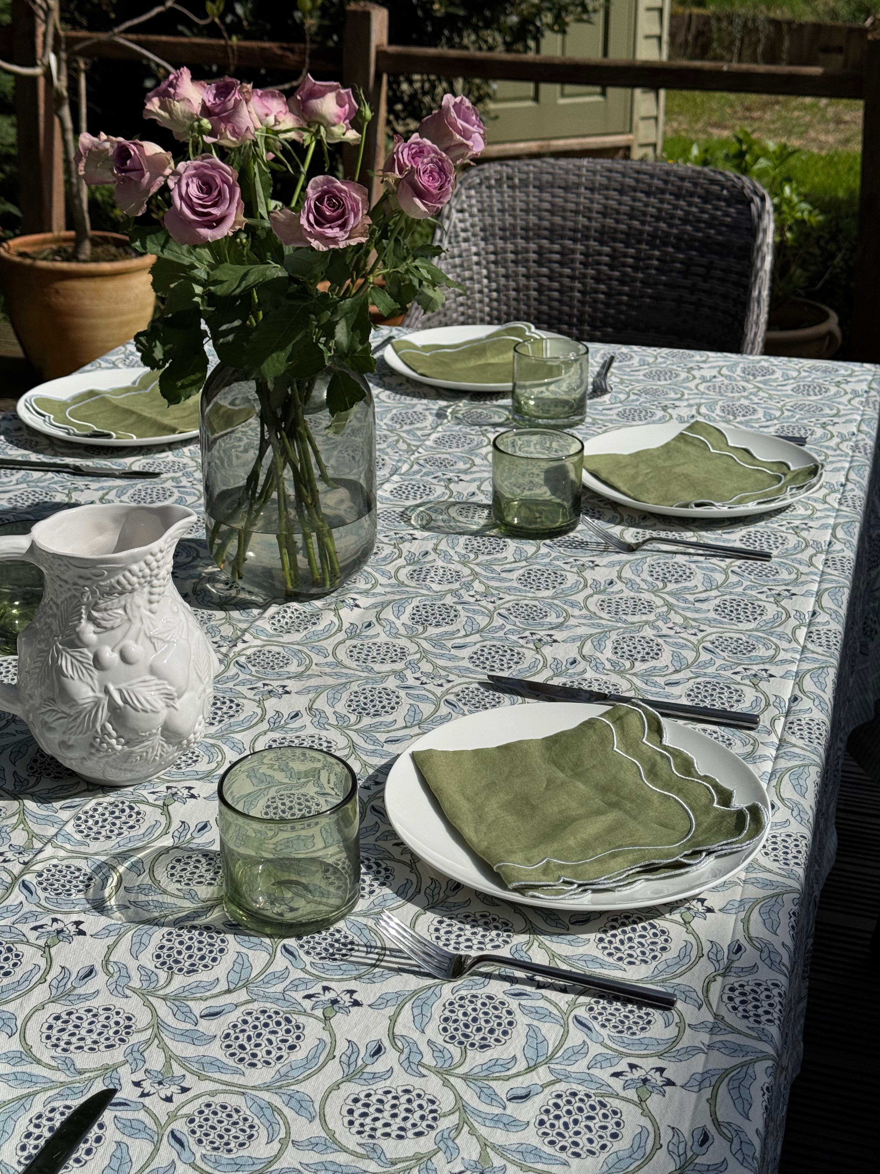 Jaipur Blue Jaal Tablecloth