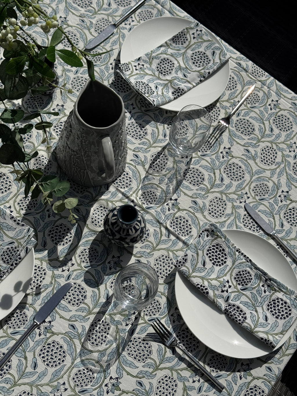 Jaipur Blue Jaal Tablecloth