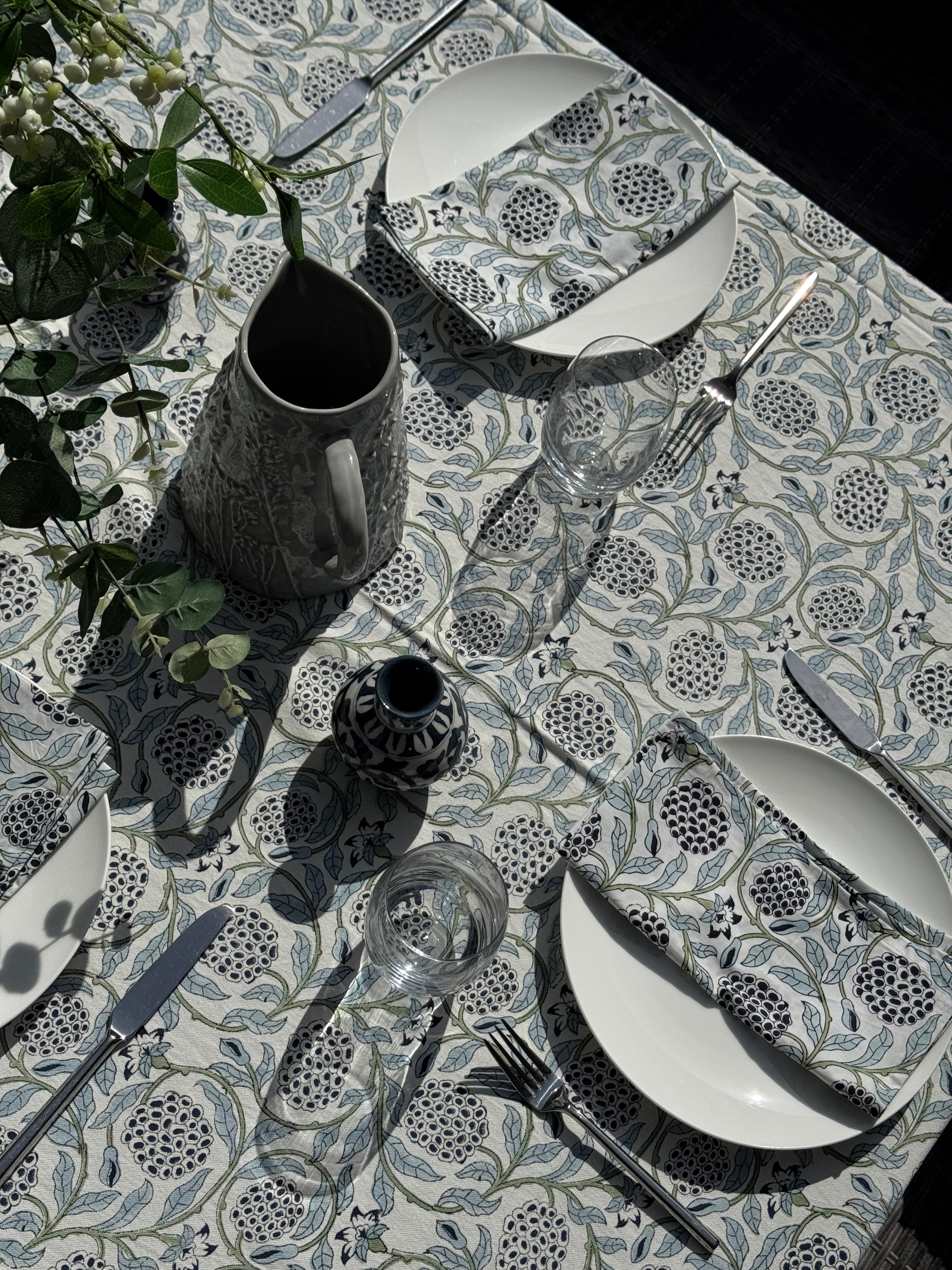 Jaipur Blue Jaal Tablecloth