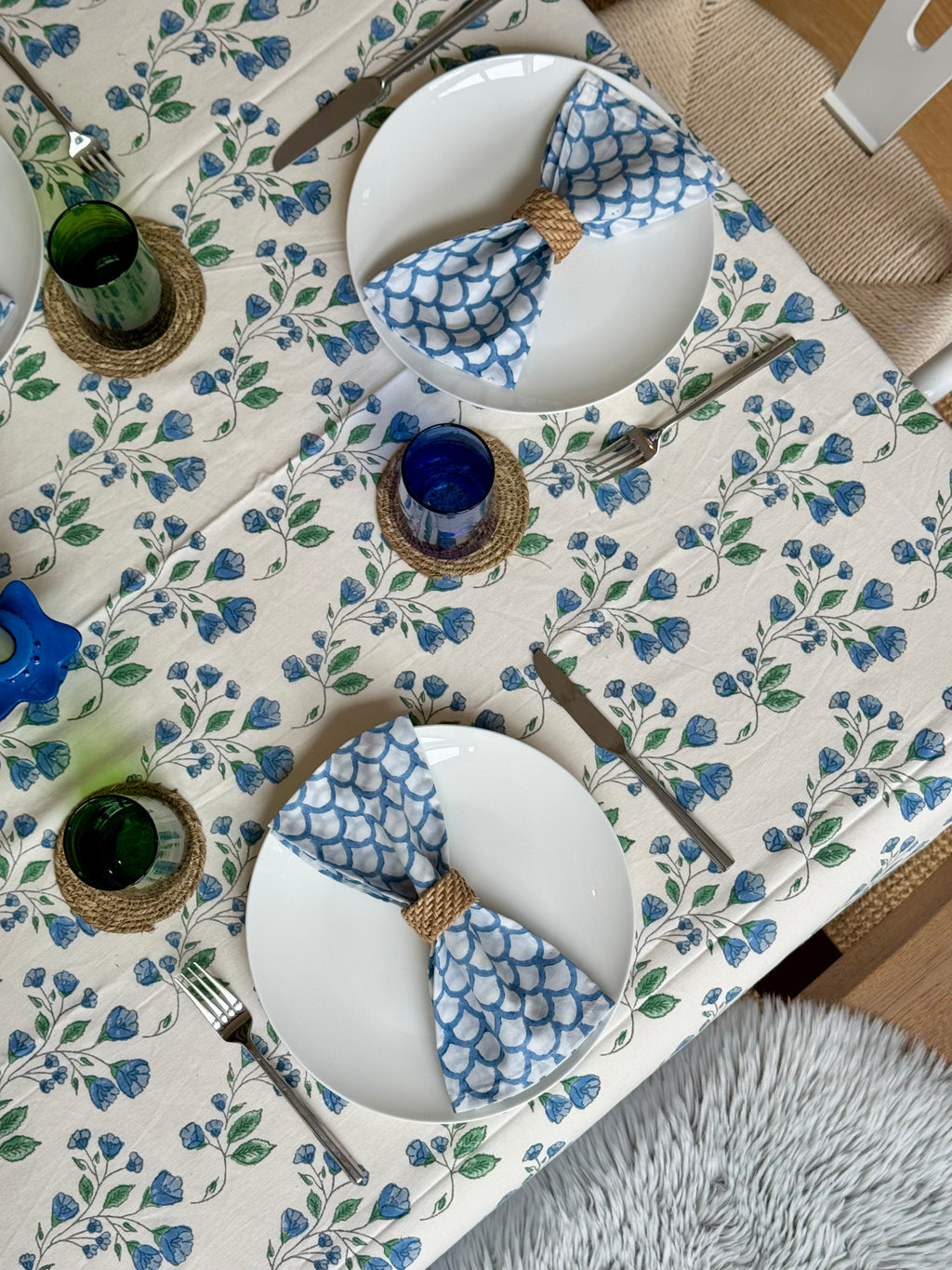 Blue Wildflower Napkins