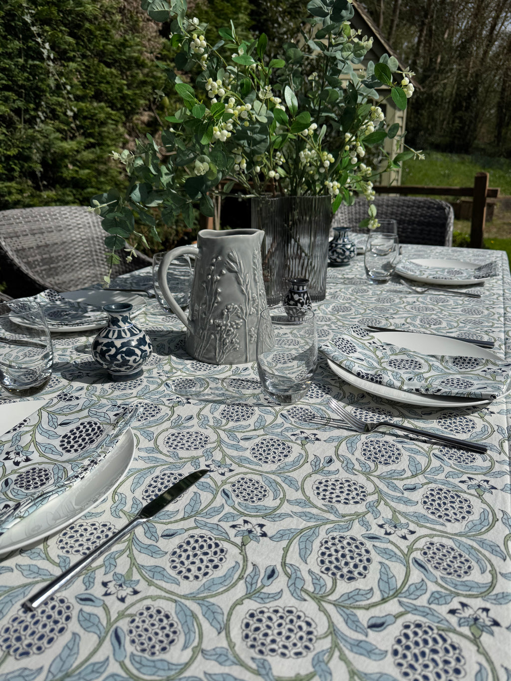 Jaipur Blue Jaal Tablecloth