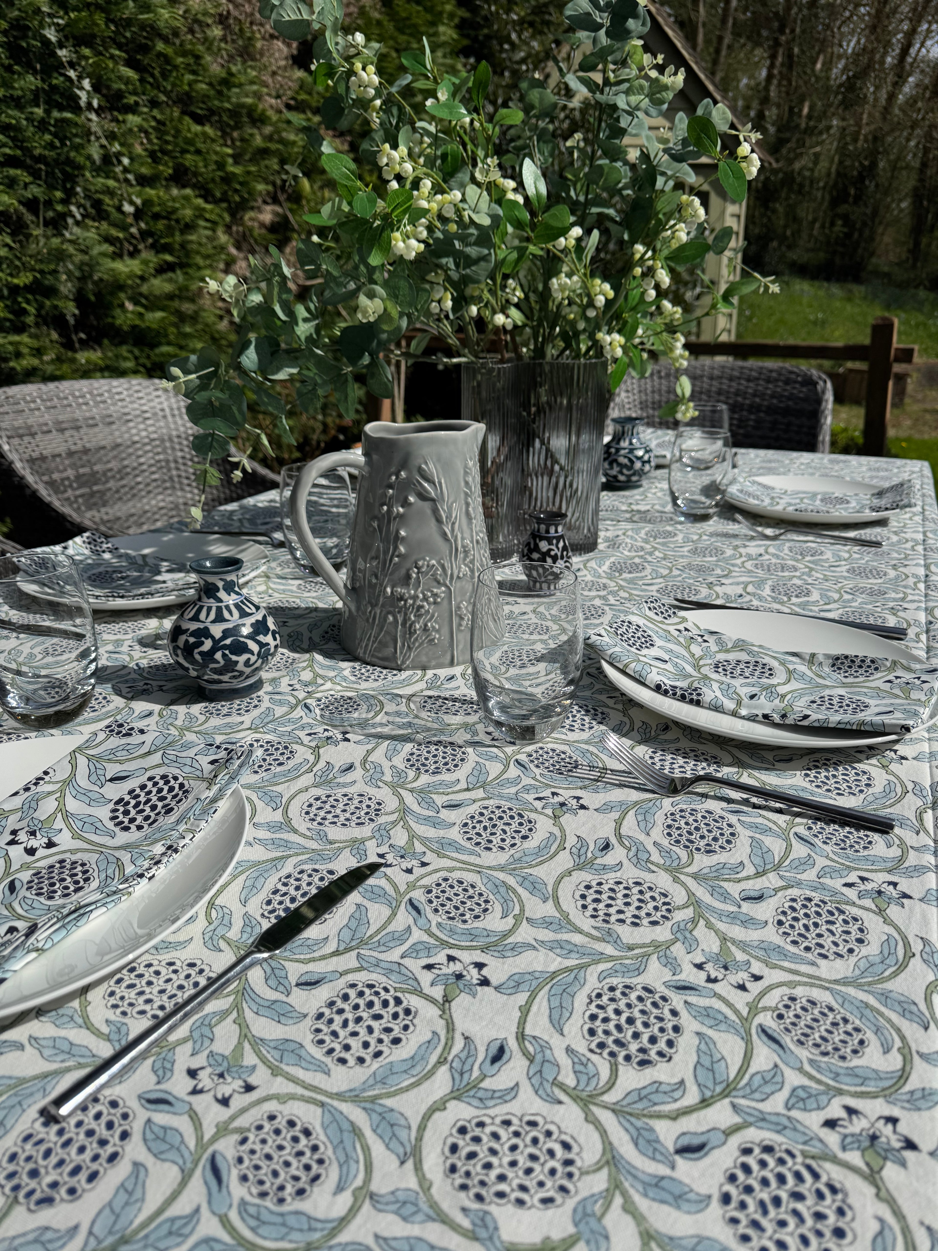 Jaipur Blue Jaal Tablecloth