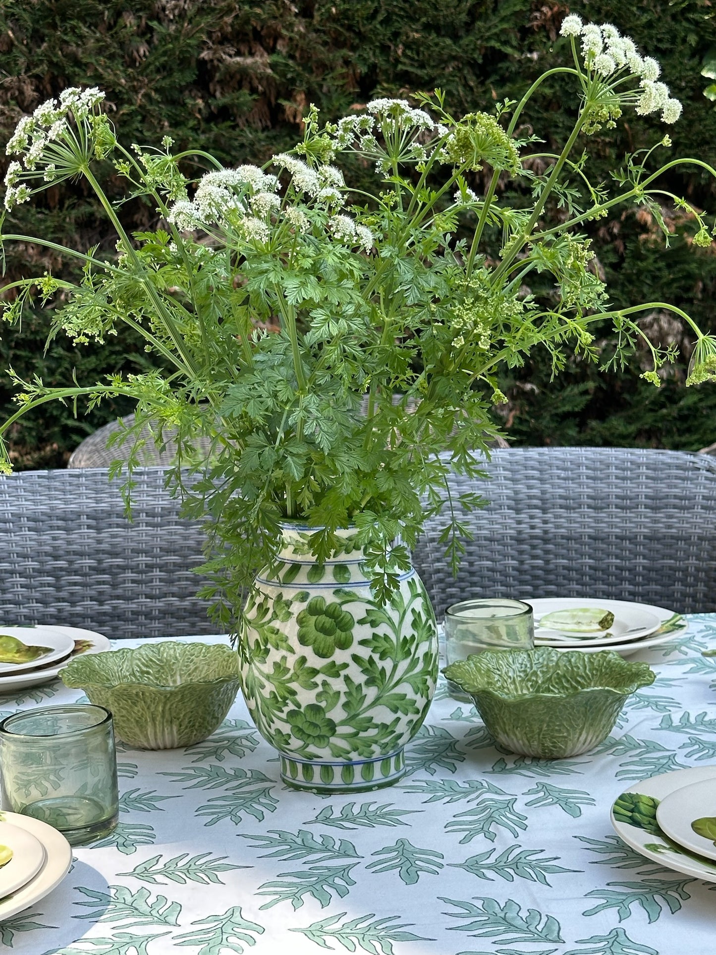 Green Fern Tablecloth