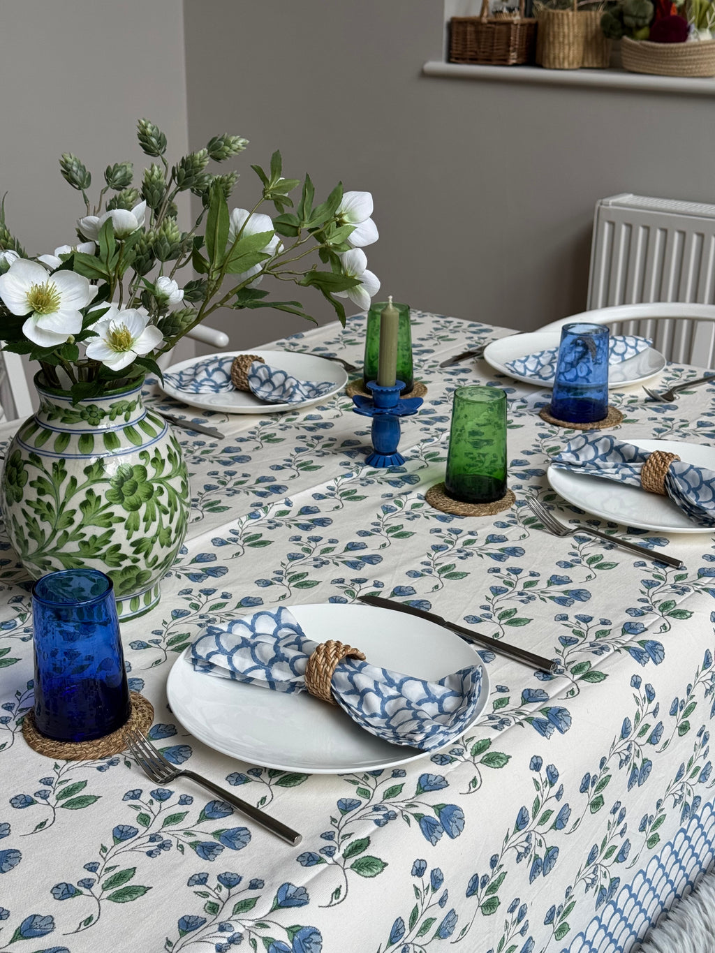 Blue Wildflower Napkins