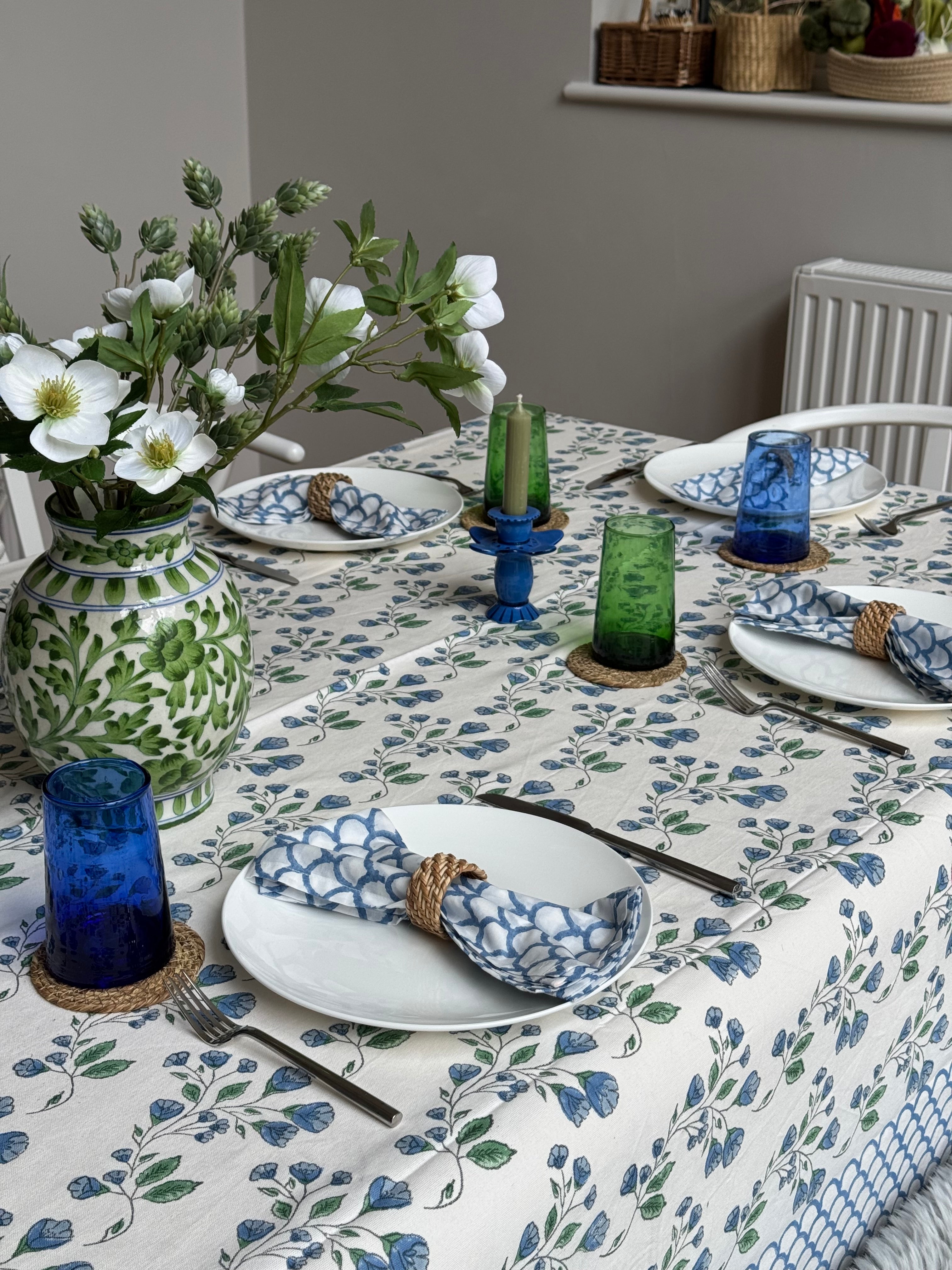 Blue Wildflower Napkins