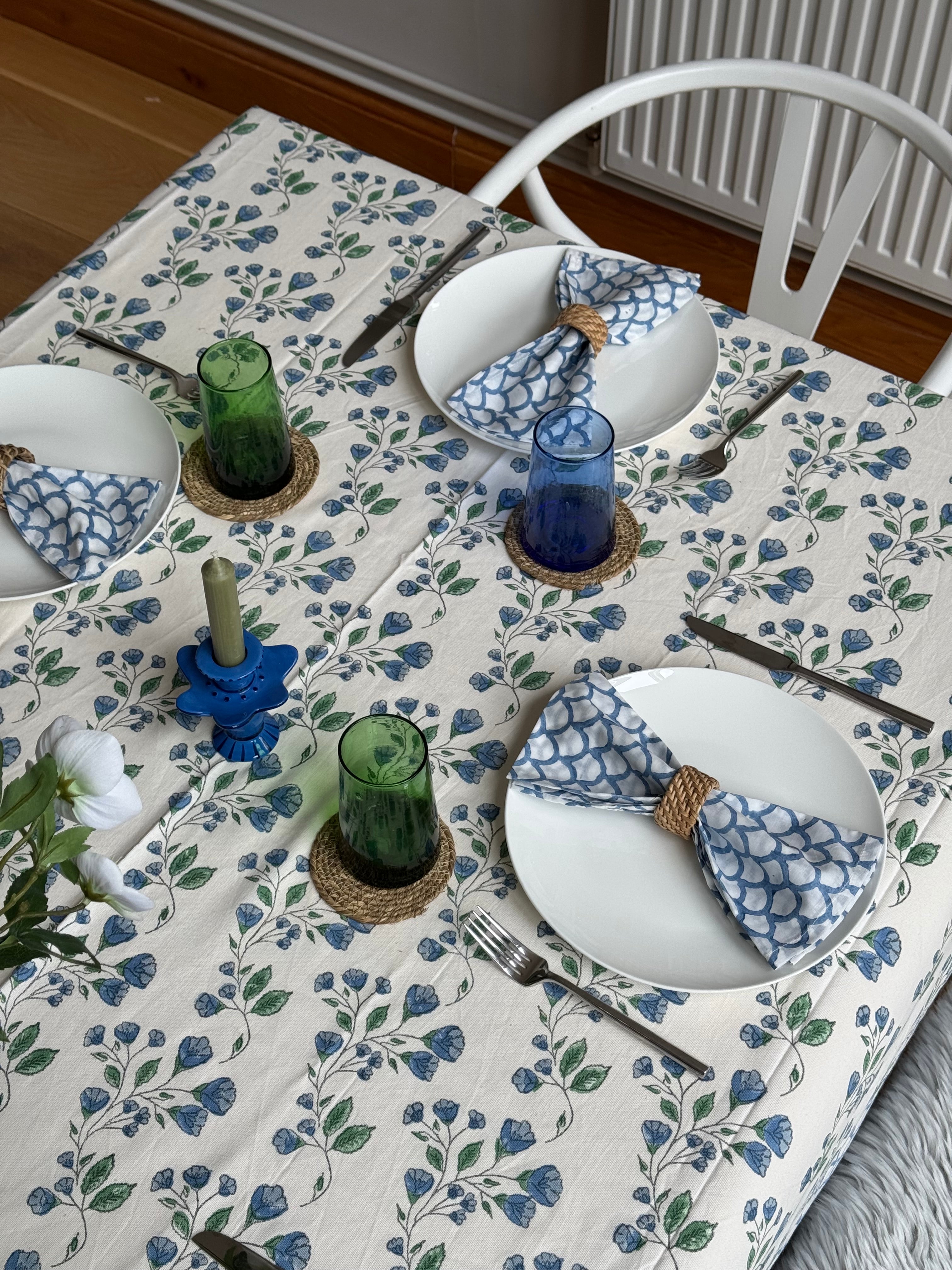 Blue Wildflower Napkins