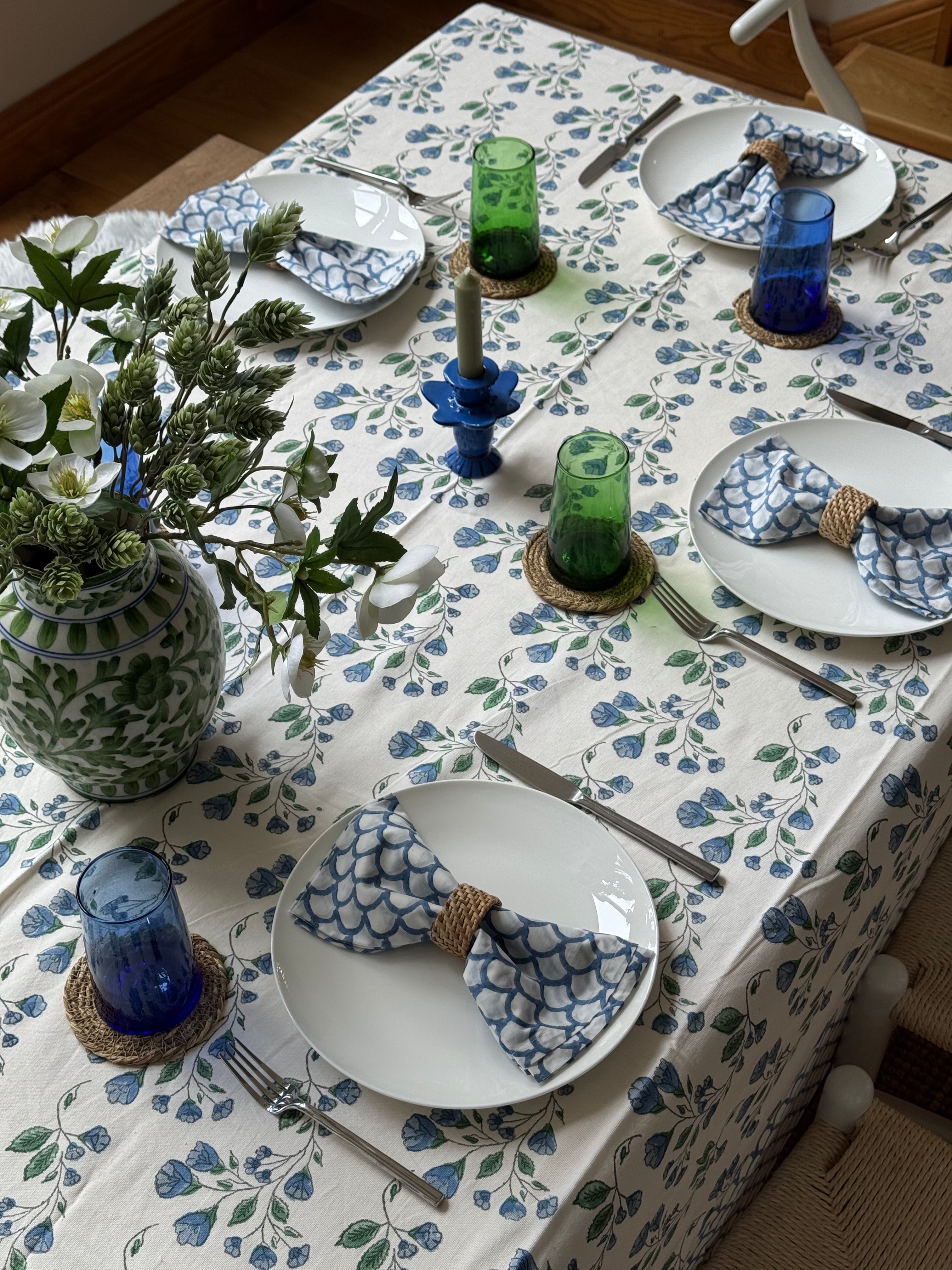 Blue Wildflower Napkins