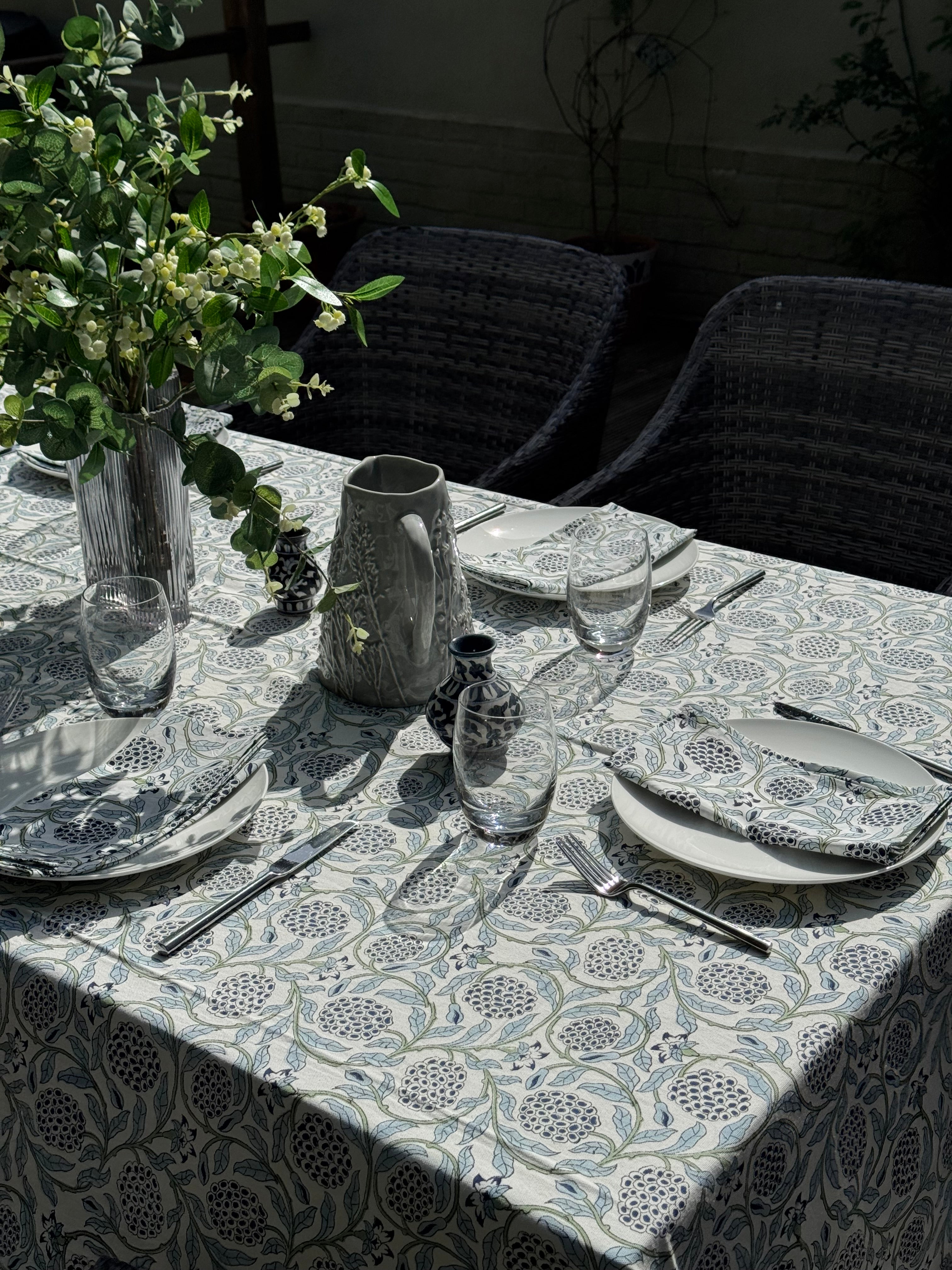 Jaipur Blue Jaal Tablecloth