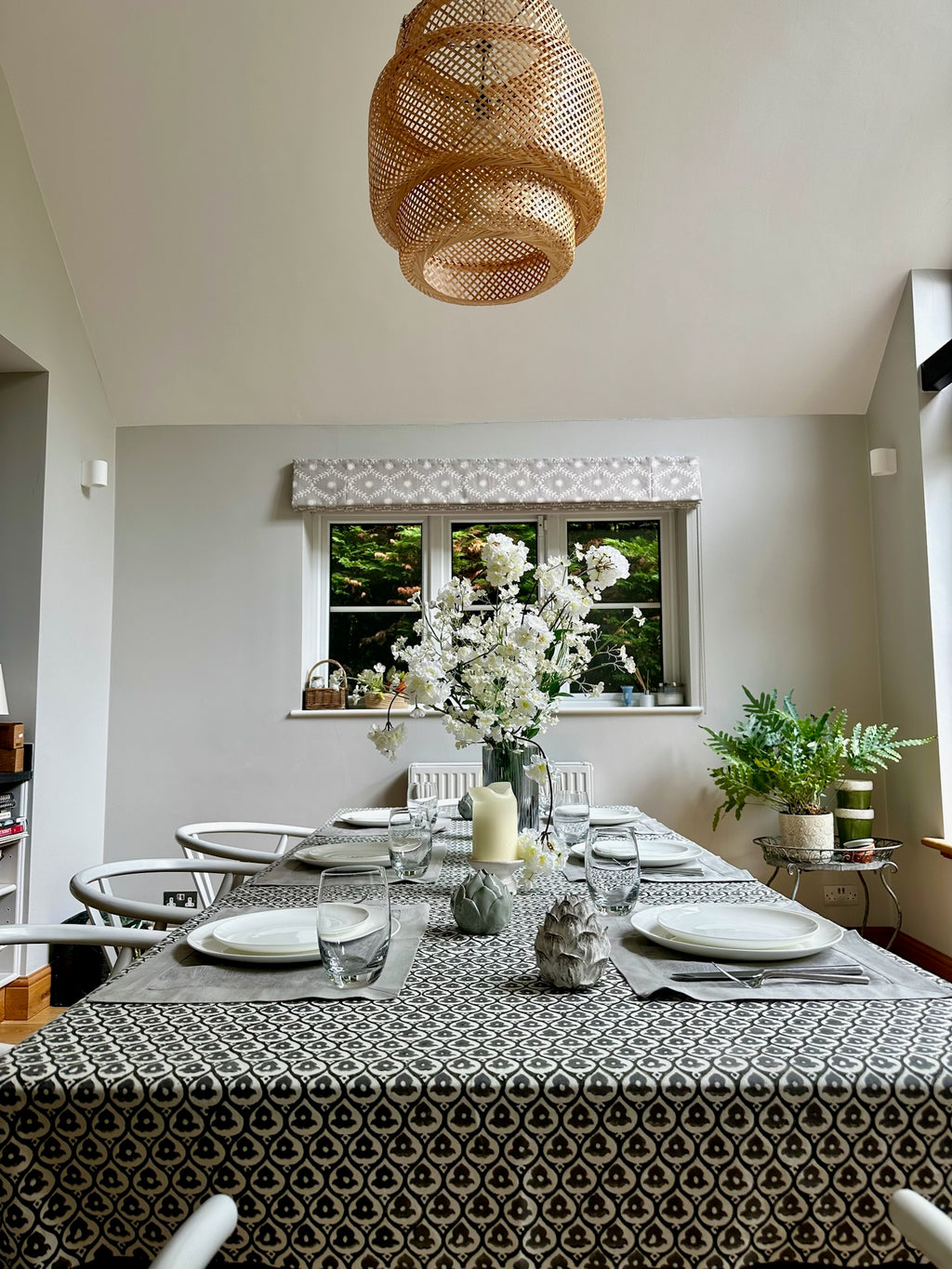 Grey Aria Tablecloth
