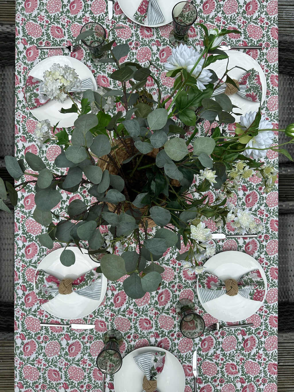 Pink Dahlia Tablecloth