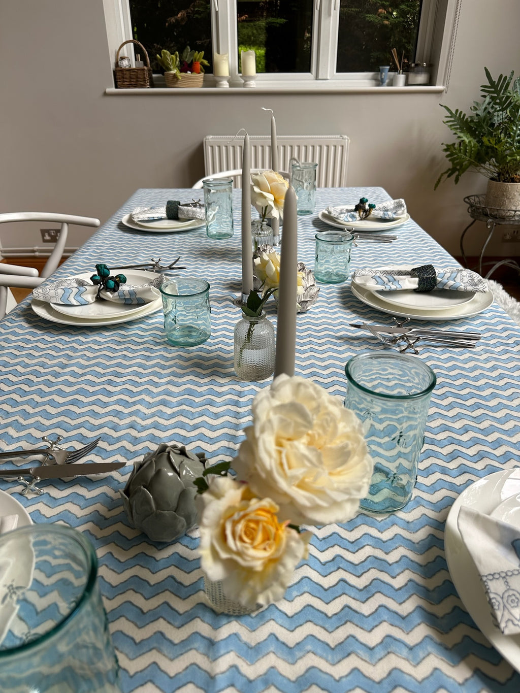 Tablecloth – Light Blue Lahari