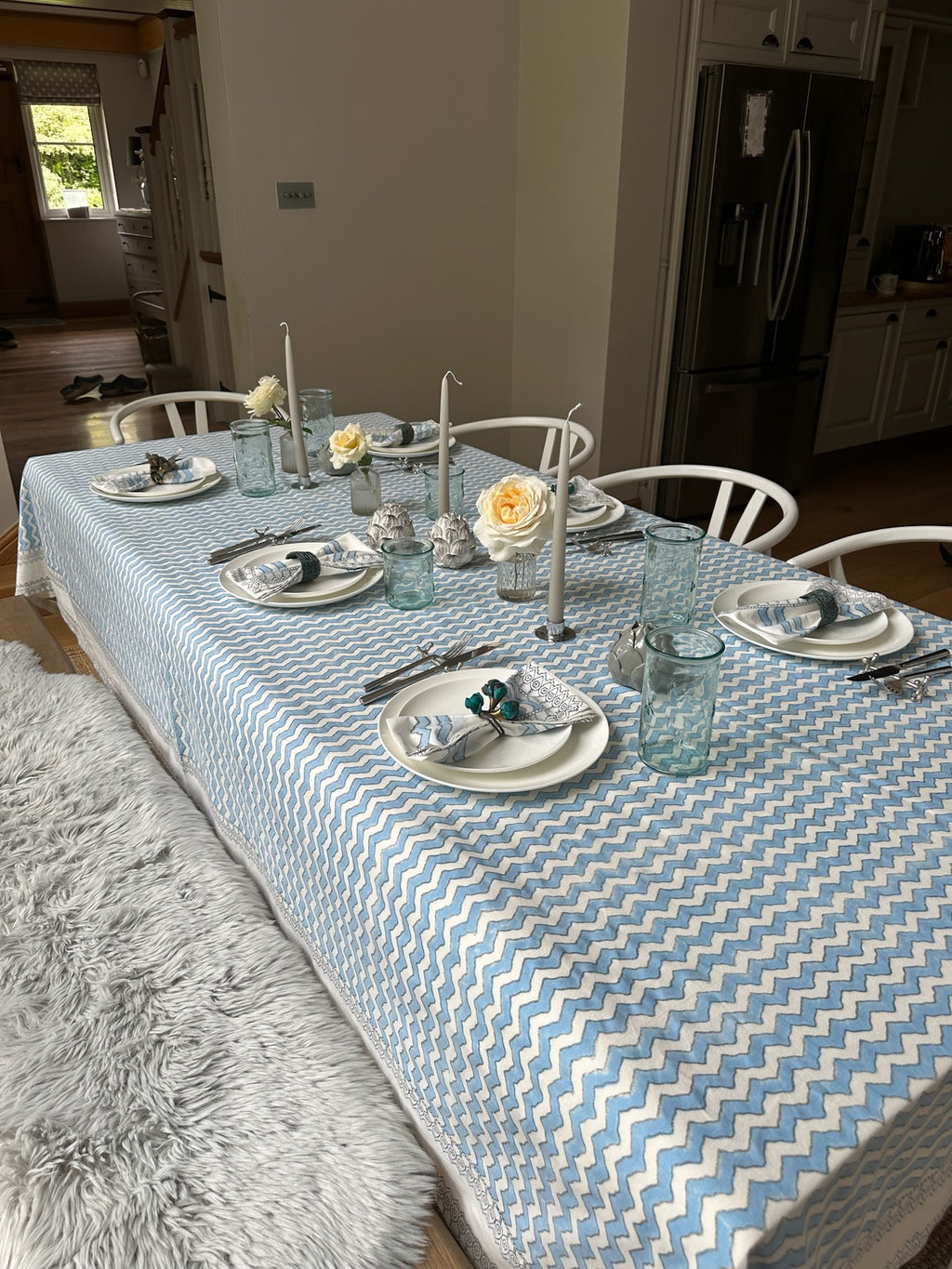 Tablecloth – Light Blue Lahari
