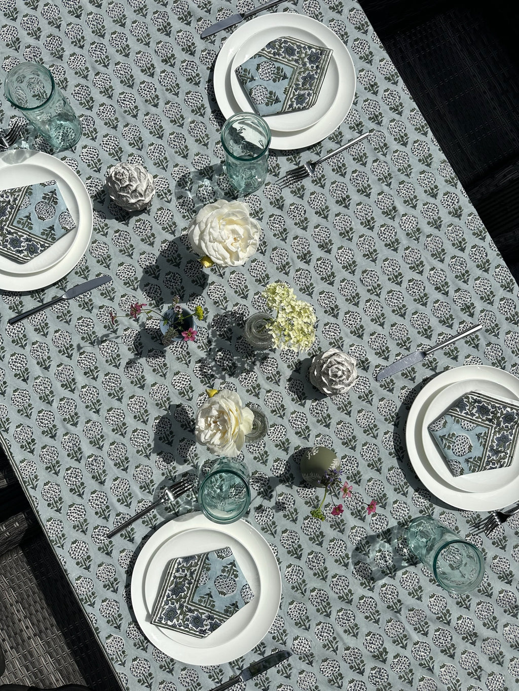 Light Blue Matki Tablecloth