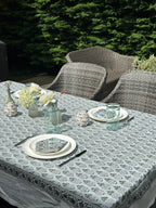 Light Blue Matki Tablecloth