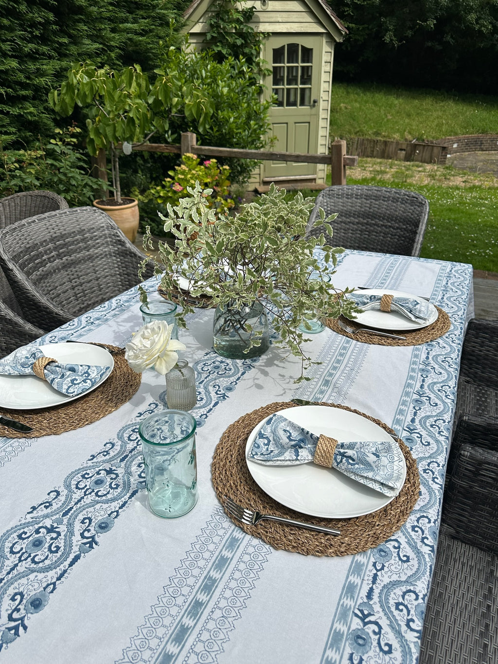 Blue Mandoli Tablecloth