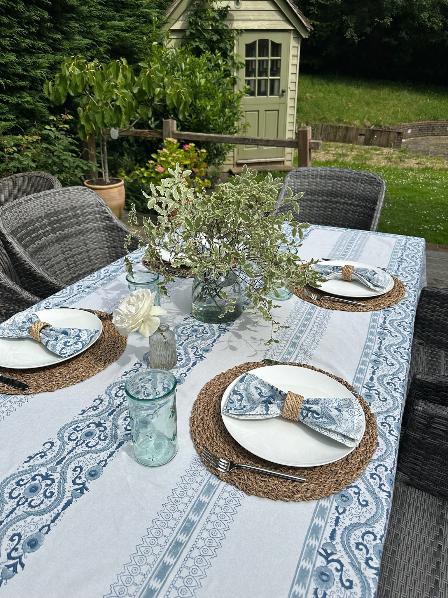 Blue Mandoli Tablecloth