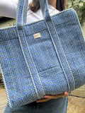 Tote bag – Blue Check