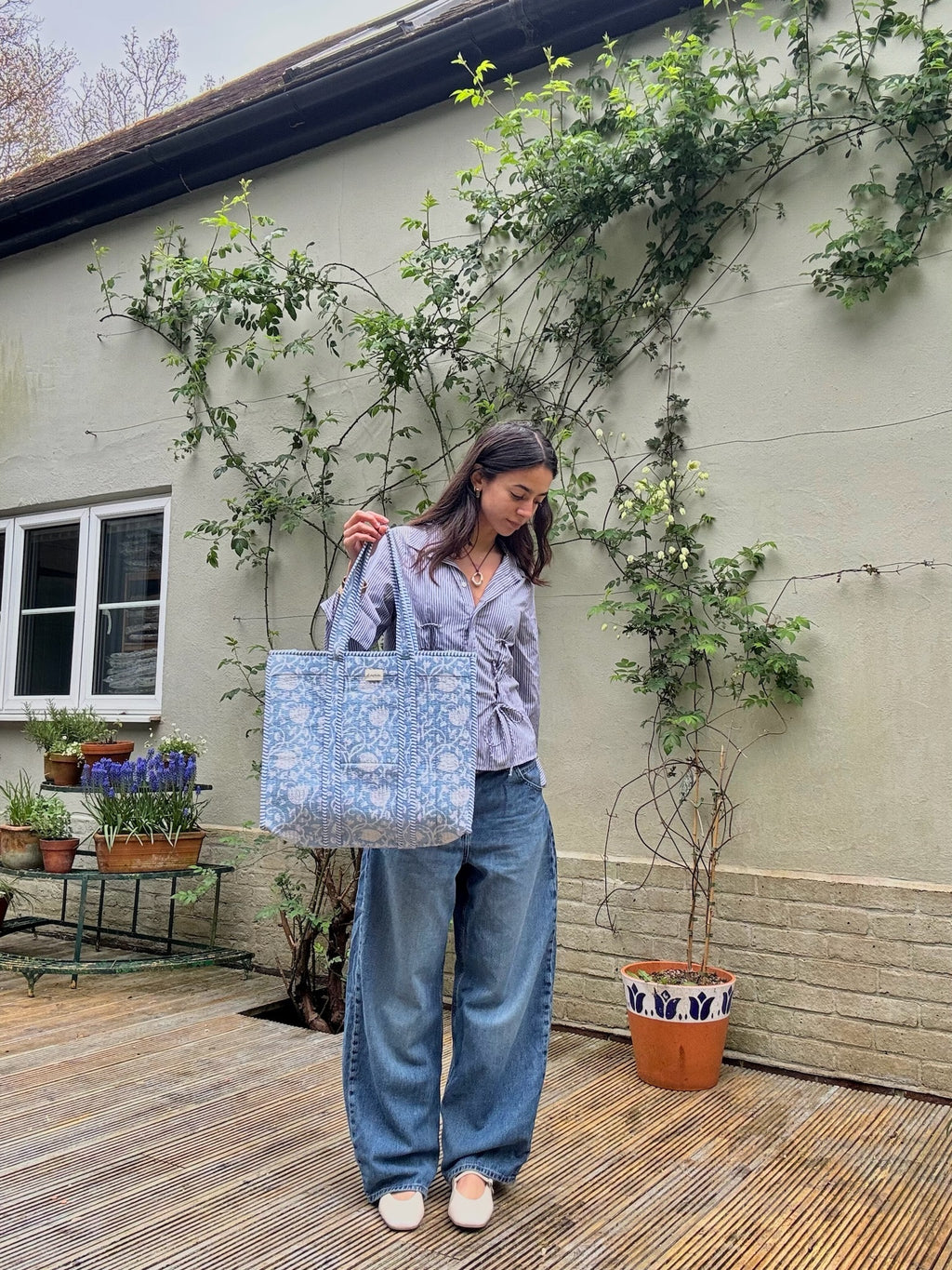 Tote bag – Light Blue Jaal