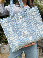 Tote bag – Light Blue Jaal