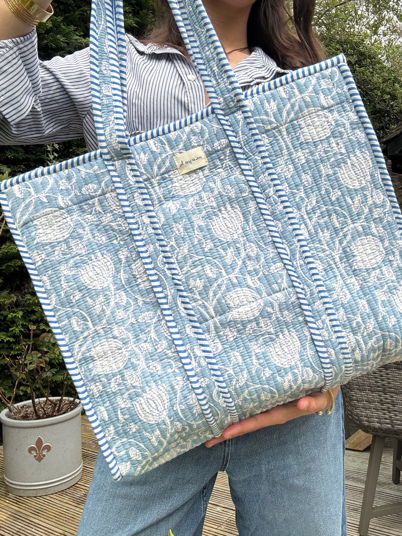 Tote bag – Light Blue Jaal