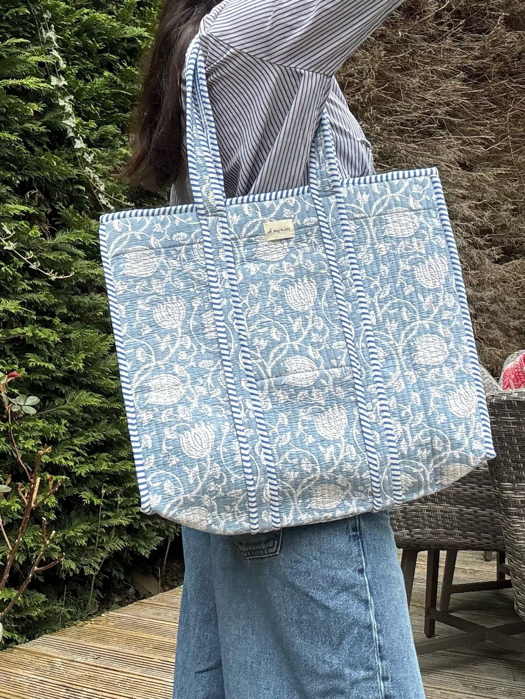 Tote bag – Light Blue Jaal