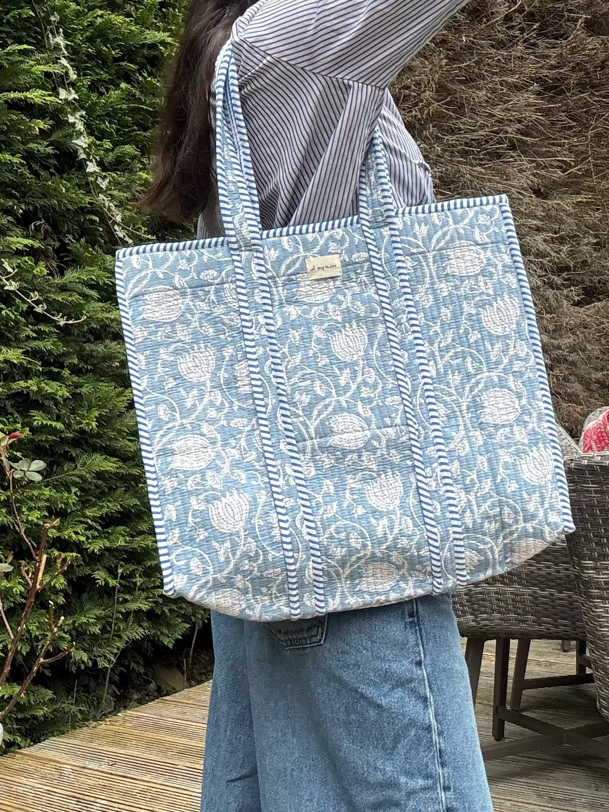 Tote bag – Light Blue Jaal