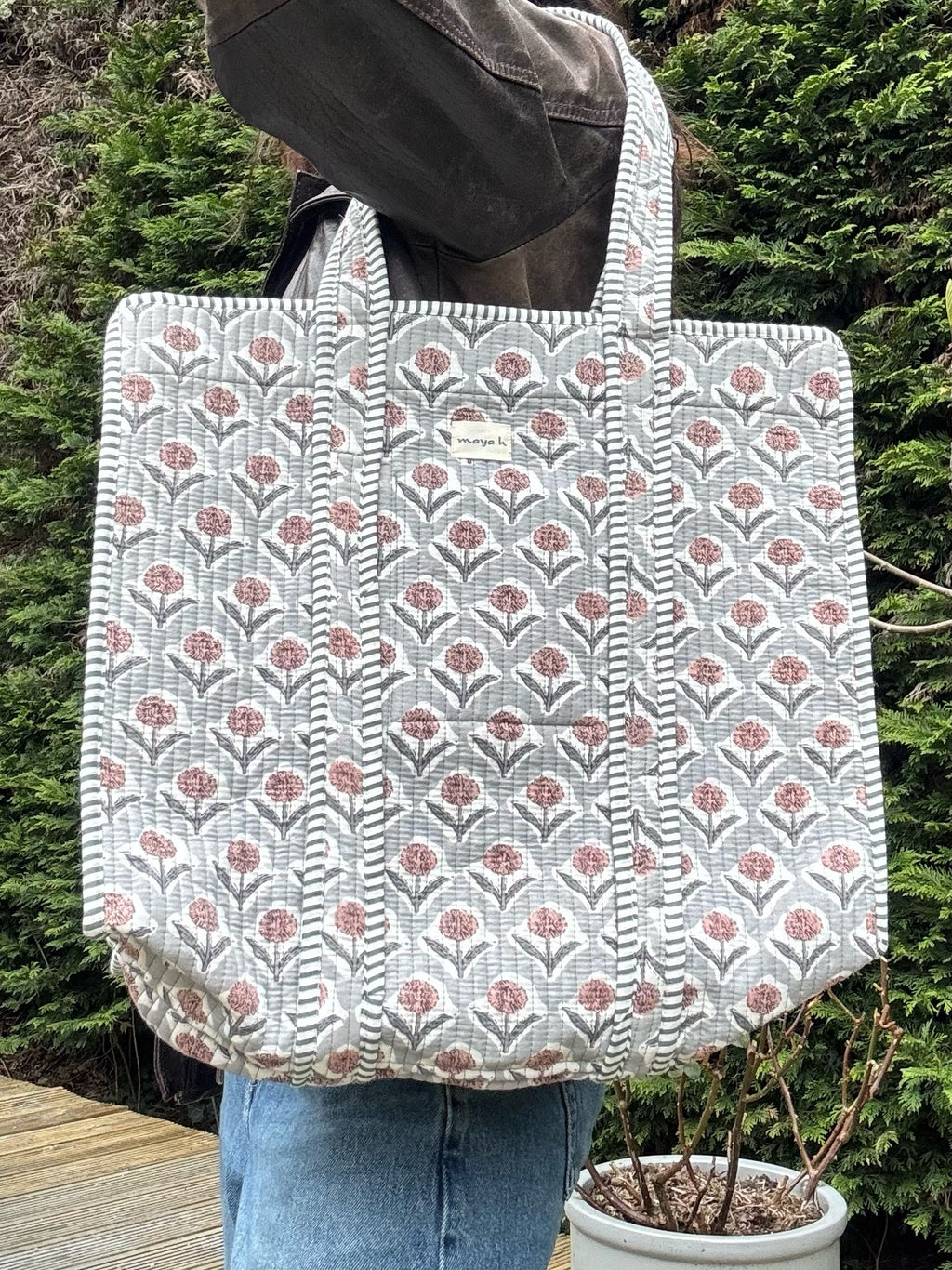 Tote bag – Grey Flower