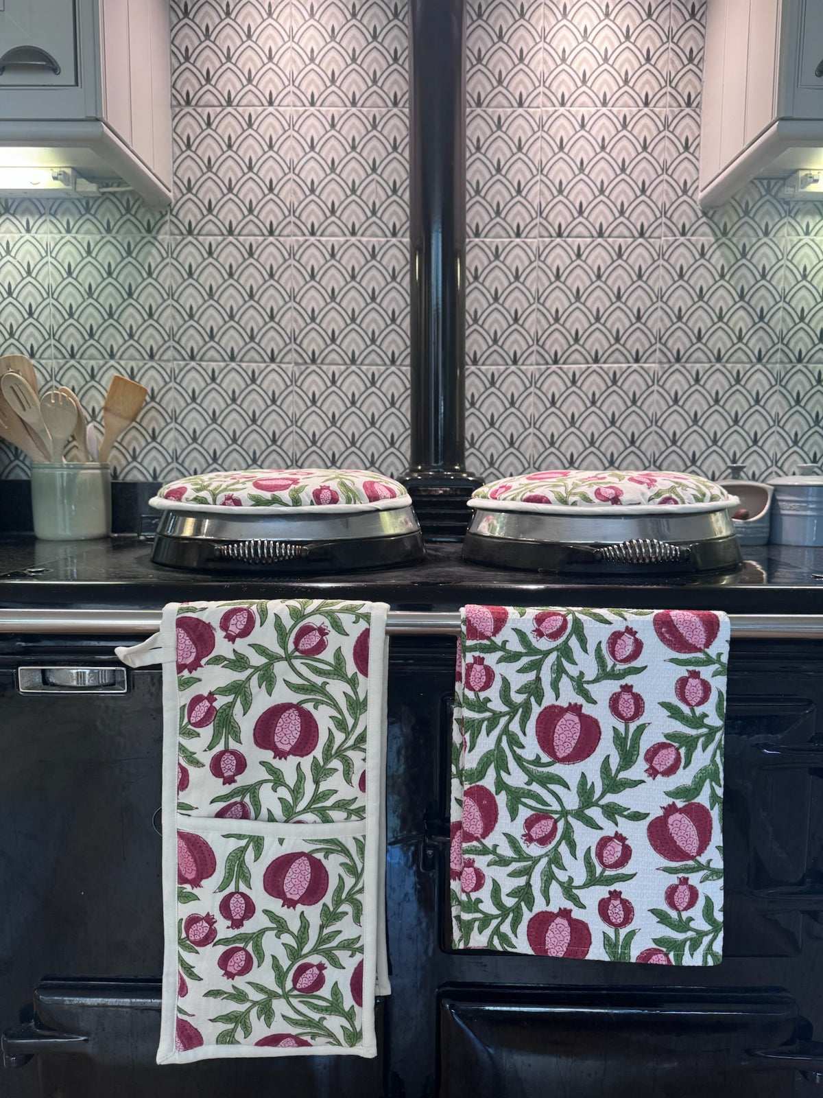 Double Oven Glove – Pink Anaar