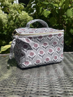 Cosmetic Case – Grey Flower