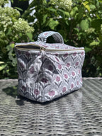 Cosmetic Case – Grey Flower