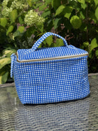 Cosmetic Case – Blue Check