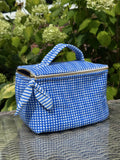 Cosmetic Case – Blue Check