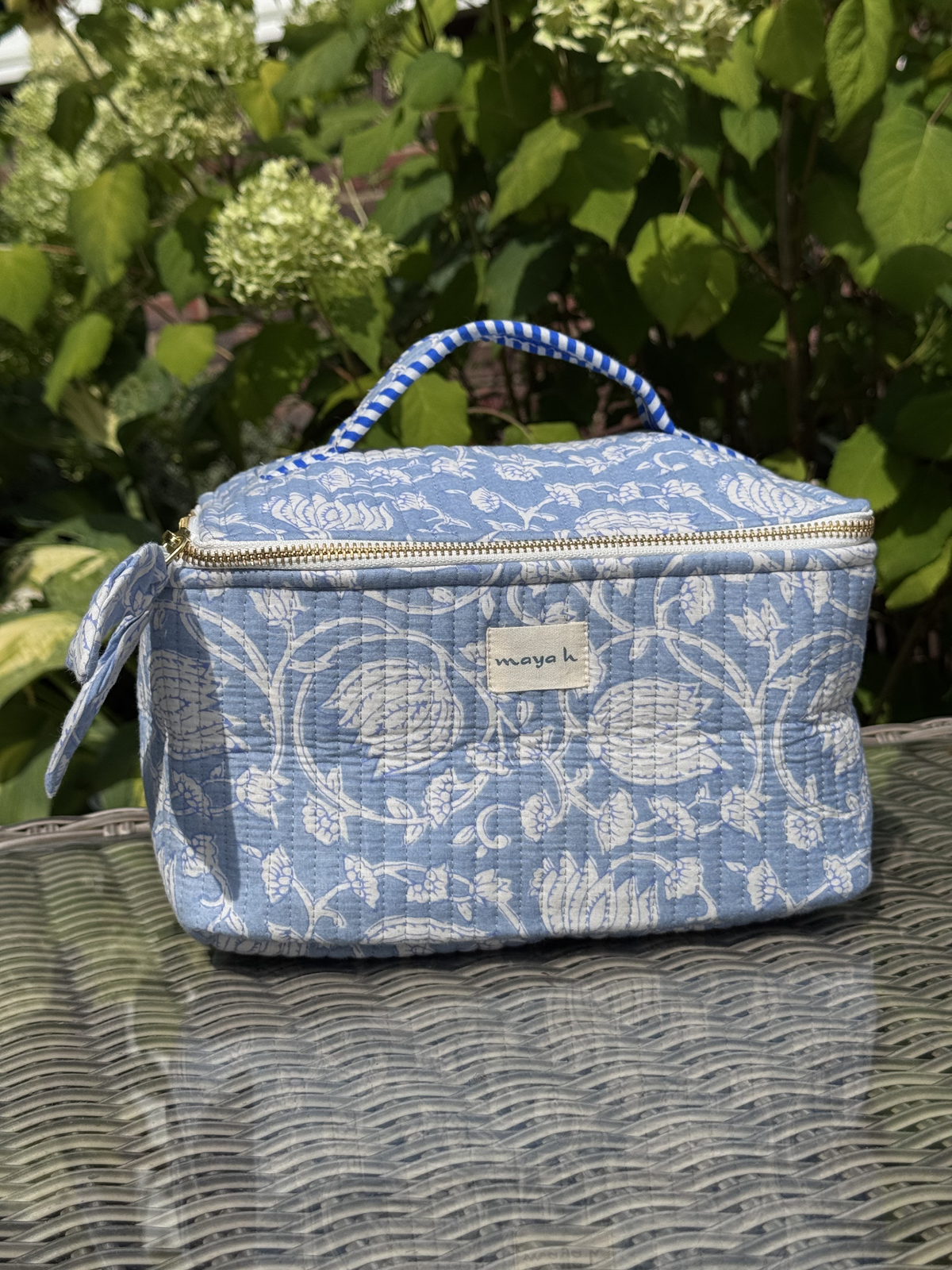 Cosmetic Case – Light Blue Jaal