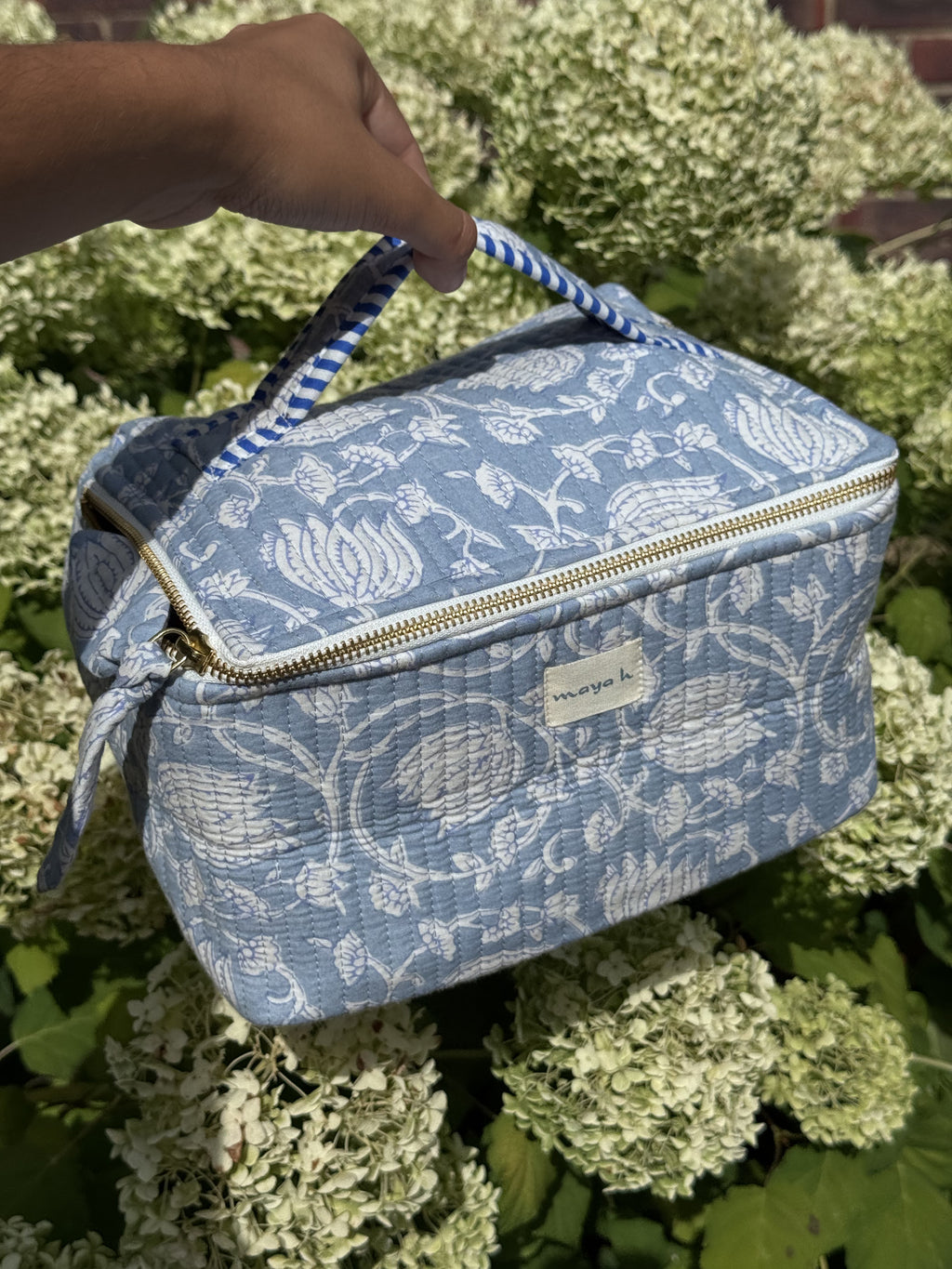 Cosmetic Case – Light Blue Jaal