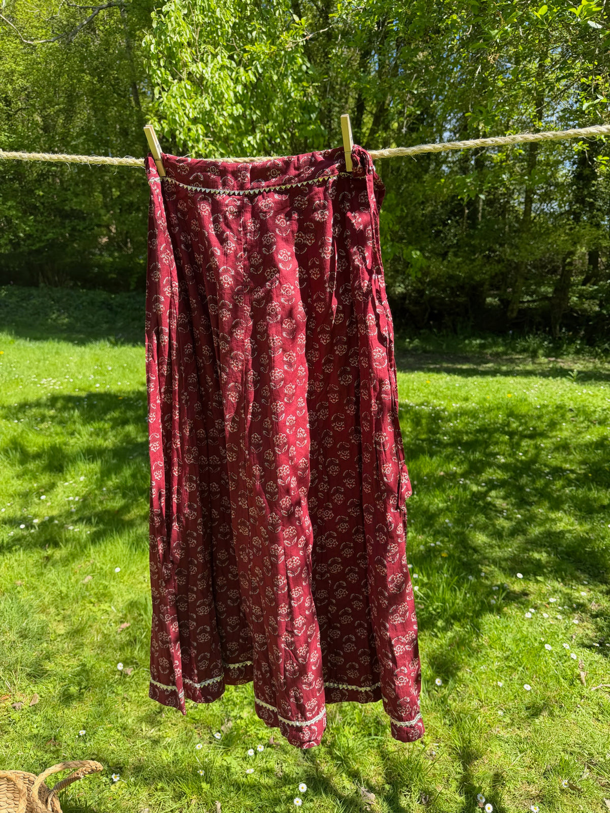 Skirts -  Maroon Daisy