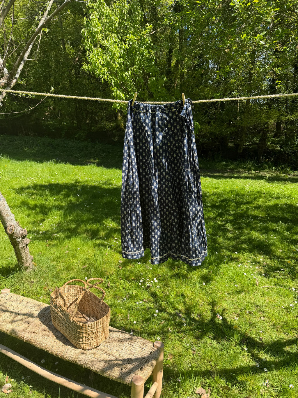 Skirts -  Navy Butti