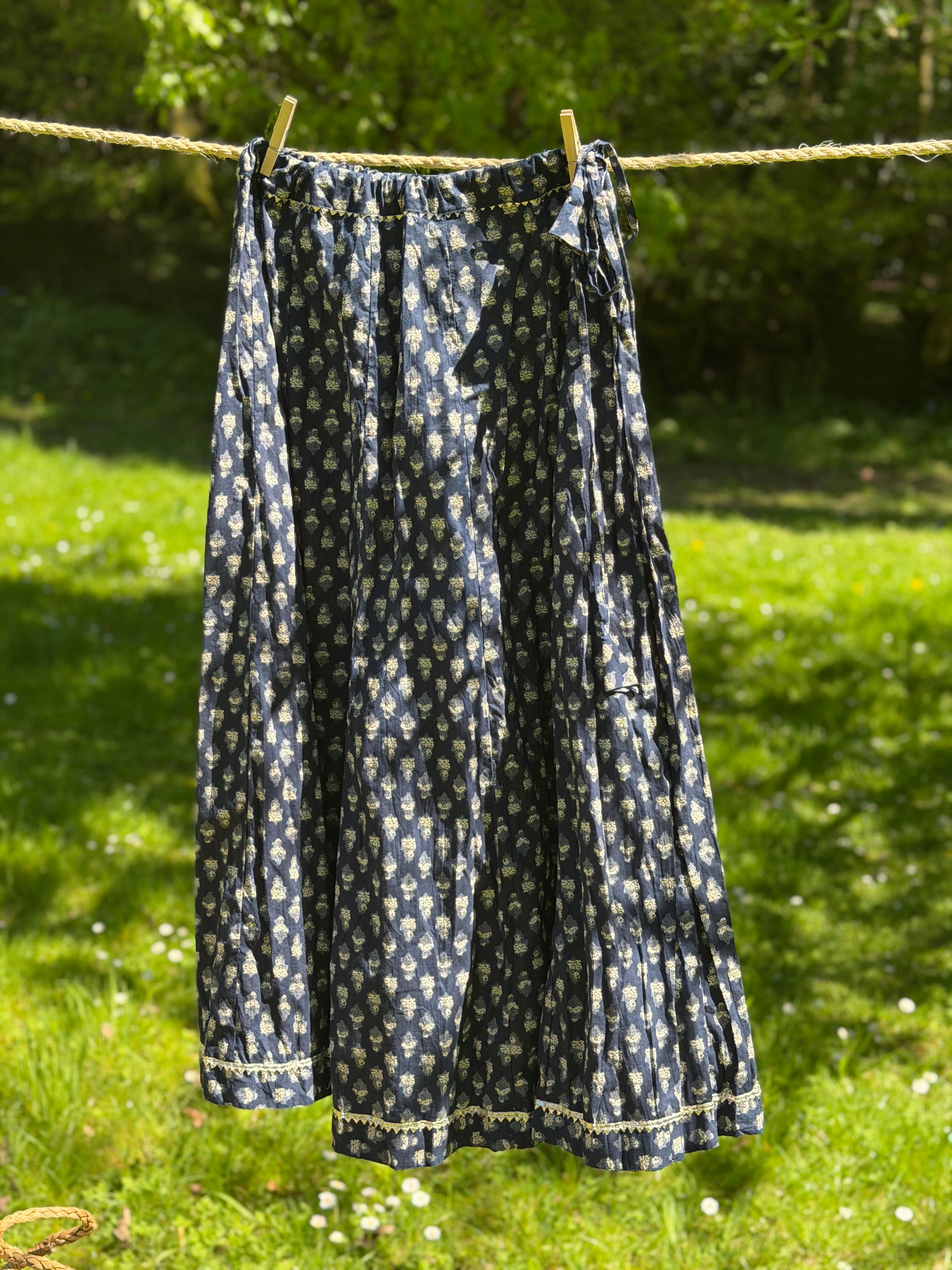 Navy Long Skirt