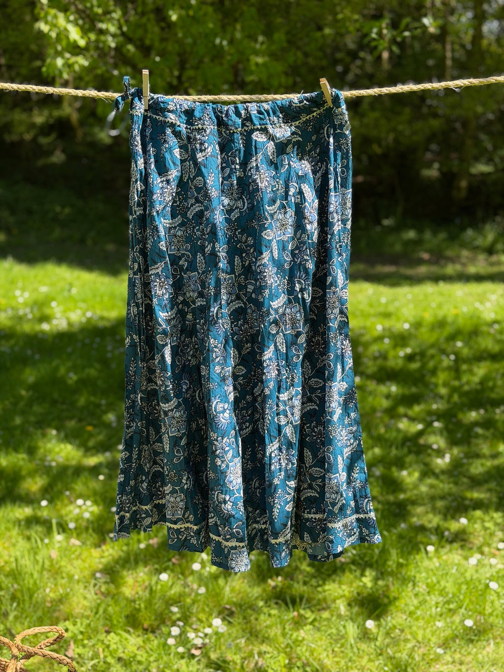 Skirts -  Jaipur Blue Floral