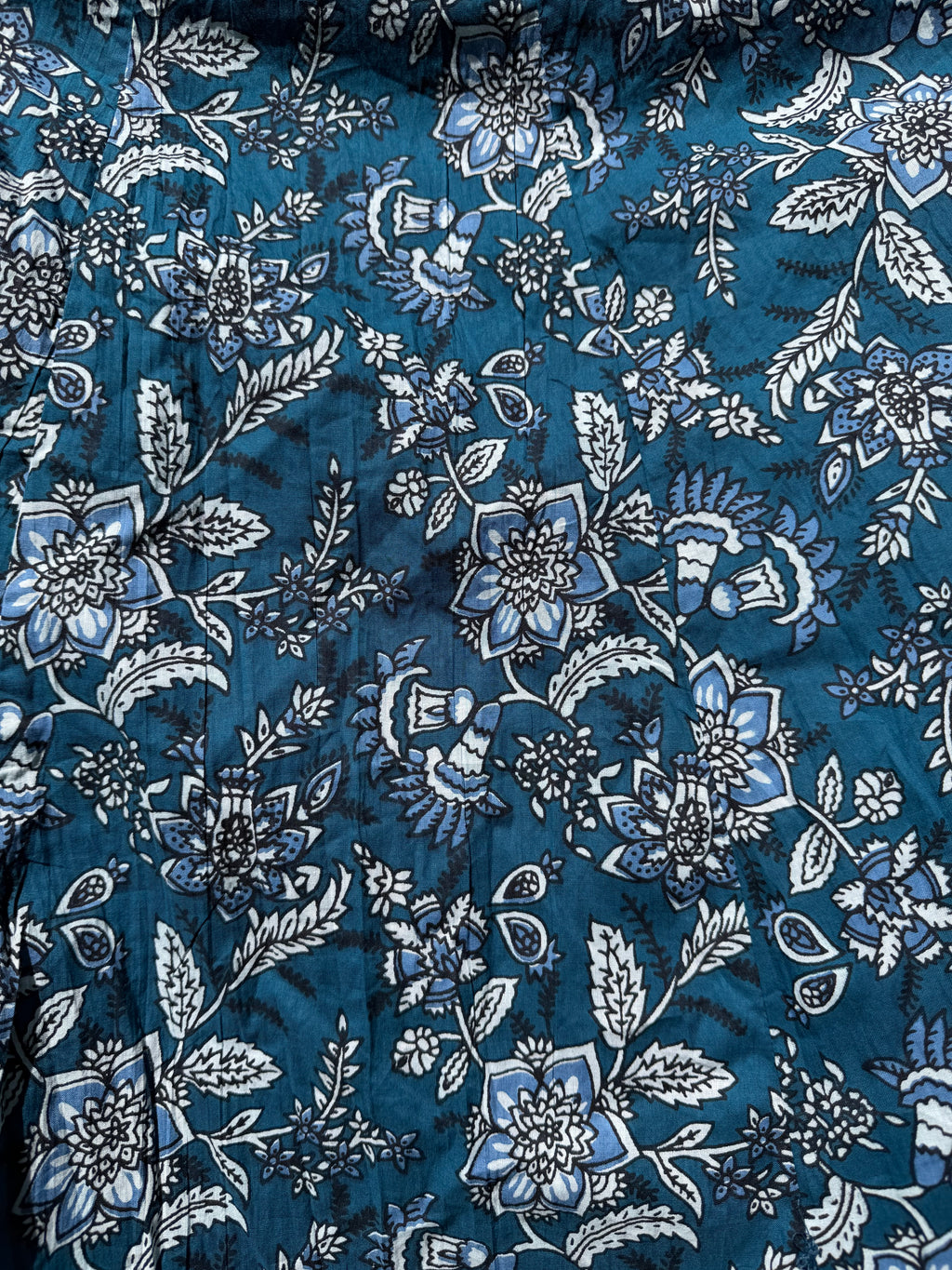 Blue Floral Long Skirt