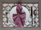 Placemat & Napkin Set - Christmas Trellis